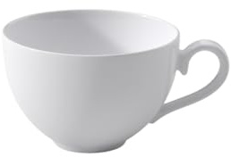 Villeroy & Boch - Royal kopp, filigran kopp med böjt handtag av högkvalitativt benporslin, diskmaskinssäker, 260 ml