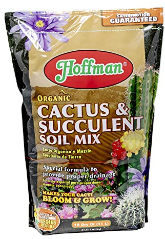 Hoffman 10410 Organic Cactus and Succulent Soil Mix, 10 Quarts