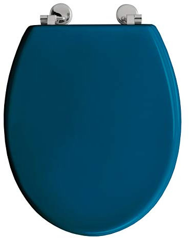 ALLIBERT 814365 Boliva Abattant WC, Bleu Canard Brillant, 36,2 cm x 5,2 cm x 45 cm