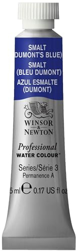 Winsor & Newton 0102710 Professional Aquarellfarbe, lebendige Wasserfarben in Künstlerqualität, hohe Farbbrillanz & Leuchtkraft, lichtecht, Archivqualität, 5ml Tube - Dumont Blau
