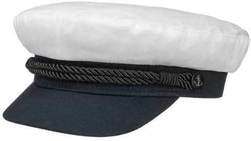 HAMMABURG White Starline Elbseglermütze Schirmmütze maritimer Look Damen Herren Sommer Winter