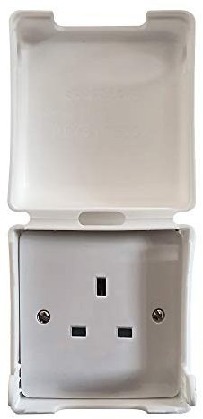 BabySecurity Electric Plug Socket Cover (1 Pack, Single) Prevents Tampering Accidents, Ideal for Home, School and Nurseries - White UK 3 Pin Plug