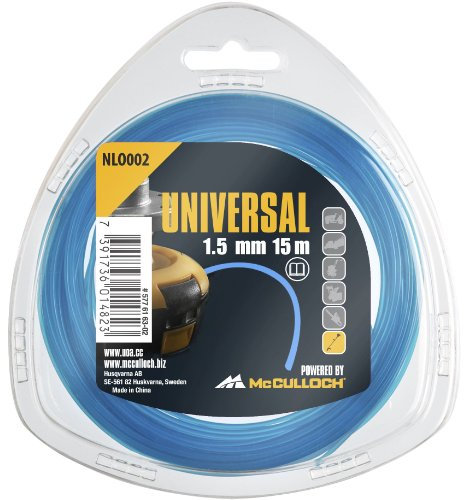 UNIVERSAL NLO002 Classic Trimmer Line For All Line Grass Trimmers, 1.5 mm x 15 m