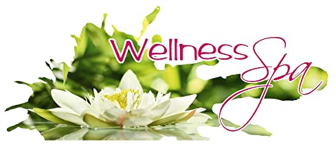 GRAZDesign Wandtattoo Badezimmer Grün Wellness Spa Seerose Feng Shui | Wandsticker Wandaufkleber Bad, Tür, Fliesenaufkleber Klebefolie Fliesen Wandbild, 97x40cm