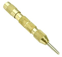Proops Brass Plated Spring Loaded Automatic Centre Punch, Marking, Engineering (M9124) Free UK Postage