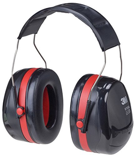 3M H10A Peltor Optima 105 Series, Earmuff, Headband, 1 x 1 x 1, Black/Red