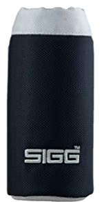 Sigg Nylon Pouch Black Cubre botellas (0.4 L), moderna funda protectora para todas las botellas reutilizables, útil protector térmico y aislante de nailon