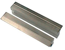 Ganasce di protezione con profilo scanalato, larghezza ganascia 160 mm, con supporto magnetico