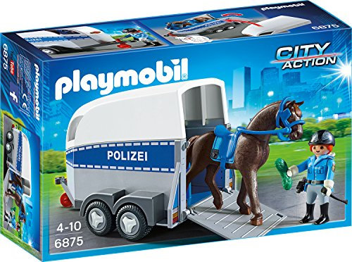 PLAYMOBIL 6875 Berittene Polizei mit Anhänger
