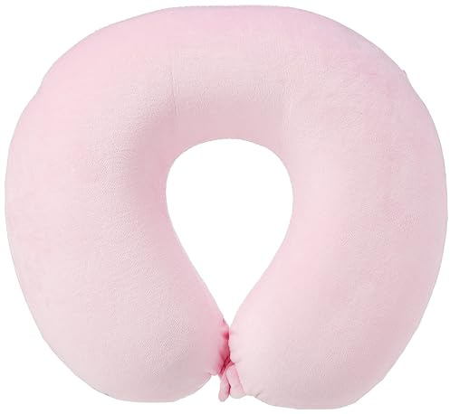 Aidapt Memory Foam Moulded Pressure Relief Neck Cushion. Comfort & Posture, Ideal for Travel. Supports the Head, Neck and Chin When Sleeping. Use for Plane, Train or Car Journeys. Travel Pillow Pink