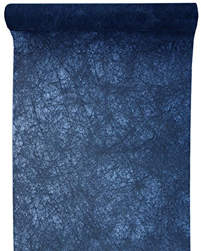 Tischläufer Seidenfaser 5 Meter lang / 30 cm breit - Royalblau dunkelblau