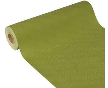 Papstar, Tischläufer, stoffähnlich, Vlies soft selection plus 24 m x 40 cm olivgrün auf Rolle, #85758