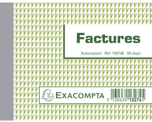 Exacompta 13274E Quittungsblock, 105 x 135 mm, selbstdurchschreibend, französischer Druck