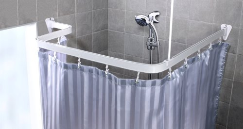 Duschvorhangstange Flexibel 3 x 1 Meter Biegsam aus Aluminium mit Kunststoffkern kann von Hand Gebogen werden