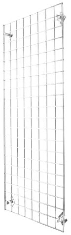 Shopfitting Warehouse Wall Mounted Grid Mesh Display - 1220mm (4ft) x 610mm (2ft) with 4 x Wall Fix Brackets