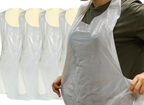 Tiga-Med PE Einmalschürzen – Einwegschürzen 75x125cm / 75x140cm, wasserdicht & hygienisch – Schutzschürzen für Pflege, Gastronomie, Reinigung & Lebensmittelbereich (1000, 75 cm x 140 cm)