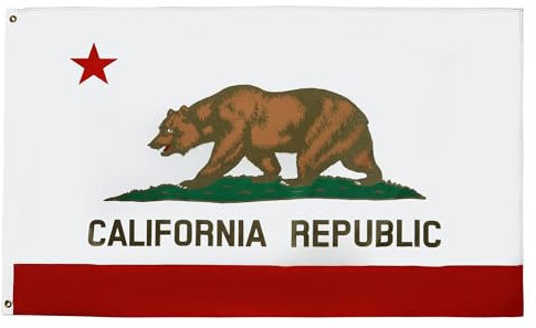 BANDIERA CALIFORNIA 90x60cm - BANDIERA STATO AMERICANO – USA - STATI UNITI 60 x 90 cm - AZ FLAG