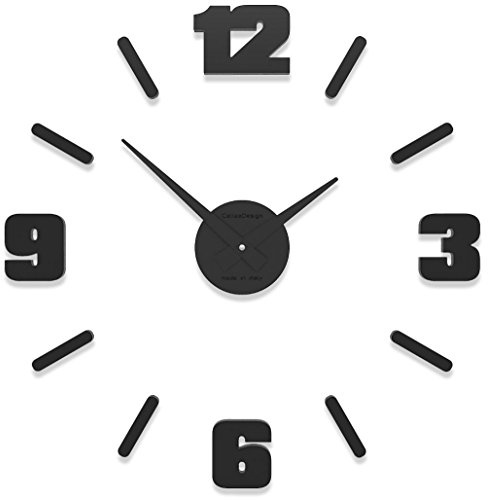 CalleaDesign Wanduhr, personalisierbar, klein (50 cm) schwarz