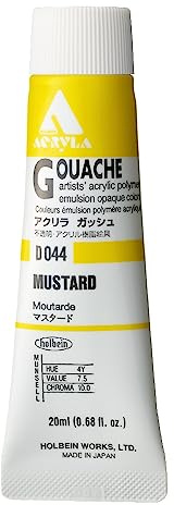 Holbein akryl gouache artister akryl polymeremulsion, 20 ml senap (D044)