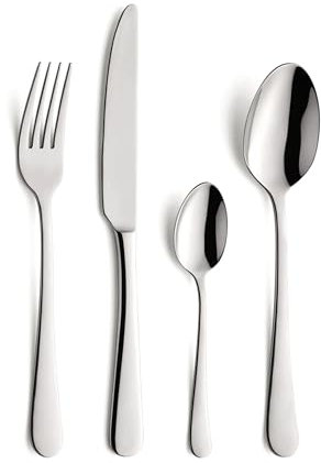 AMEFA - 24-teiliges Tafelbesteck für 6 Personen – Austin – Edelstahl 18/0, glänzende Oberfläche