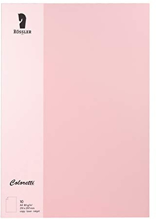 Rössler 220701523 - Coloretti Briefpapier, 80g/m², DIN A4, rosa, 10 Blatt