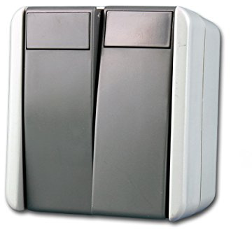 fontana Doppel-Wechsel-Schalter grau 250V~/10A