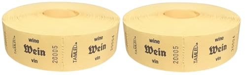 TAMLED Bonrolle WEIN 2x 1000 Abrisse perforiert fortlaufend nummeriert