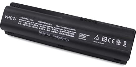 vhbw Li-Ion battery 8800mAh (10.8V) black for laptop/NOTEBOOK HP Pavilion dv6-1160ed, dv6-1160eg, dv6-1160ei, dv6-1160ej, dv6-1160en, dv6-1170ed
