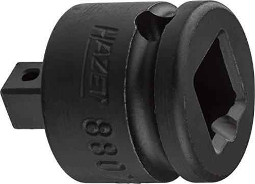 HAZET Reduzierstück 8807S, 3/8 Zoll (10 mm) Vierkant, phosphatiert, geölt | Antrieb 3/8 Zoll (10 mm) Vierkant hohl, Abtrieb 1/4 Zoll (6,3 mm) Vierkant massiv, Chrom-Vanadium-Sonderstahl, Ø 22 mm, 45 g