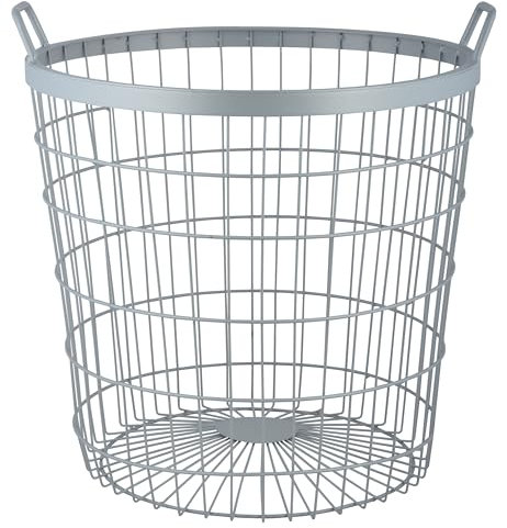 Esschert Design Metall-Erntekorb, Drahtkorb, Rund, Braun