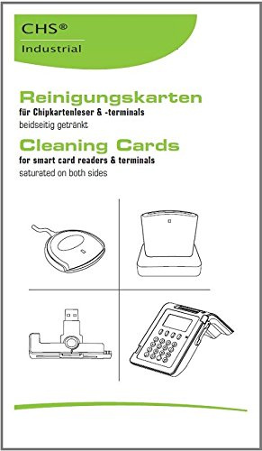 Reinigungskarten für Magnet- und Chipkartenleser *5er-Pack * SCR Cleaning-Card (z.B. ChipDrive, ReinerSCT, Cherry, POS, EC, eHealth, Time Recording, Zeiterfassung, Zugangskontrolle und weitere Lese-/ Schreibgeräte für kontaktbehaftete Chipkarten)