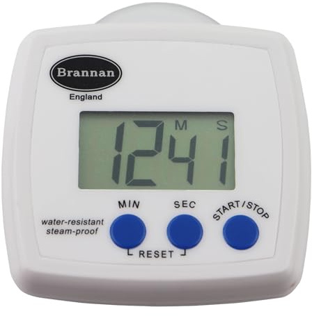 Brannan Digitaler wasserfester Dusch-Timer, dampfsicher, Badezimmer, Nassraum