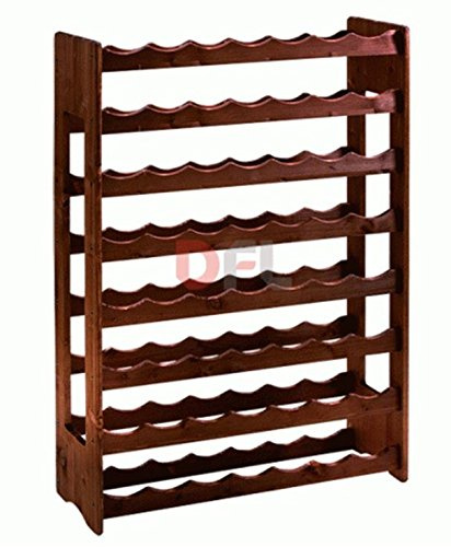 Bakali Home CANTINETTA 56 posti Porta Bottiglie in Legno Multistrato di Betulla, Dimensioni cm. 67x25xh.100 (Marrone)