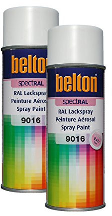 Kwasny 2X 324 192 Belton Spectral Lackspray RAL 9016 verkehrsweiß Hochglanz 400 ml