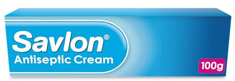 Savlon Antiseptic Cream, Cleanses & Helps Prevent Infection, First Aid for Minor Cuts & Wounds, Spots, Blackheads, Nappy Rash, Sunburn, Sores & Blisters (100g, 1 pack)