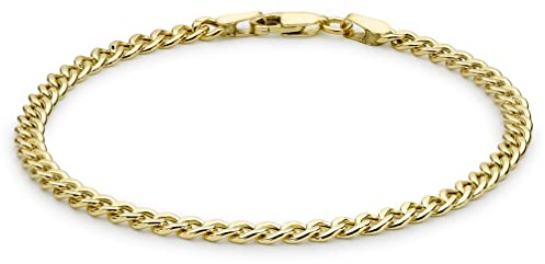 Carissima Gold Damen 9k (375) Gelbgold Hollow Panzerkette-Armband