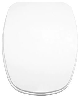 Gala Diana– Tapa y Asiento Fijo para Inodoro, Incluye Kit de Fijación y Bisagras de Acero Inoxidable, Color Blanco, Medidas 37.5 x 4.8 x 43.4 cm– Modelo G5134001