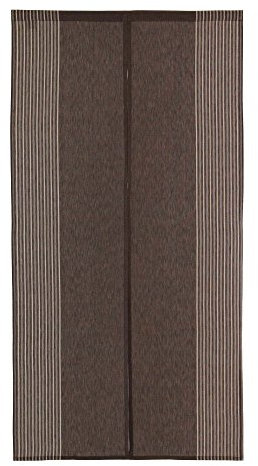 NARUMI 鸣海 (Dark Brown - Vertical Stripe Cotton Cloth Japanese Noren Curtain Tapestry (Dark Brown)