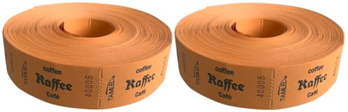 TAMLED Bonrolle KAFFEE 2x 1000 Abrisse perforiert fortlaufend nummeriert