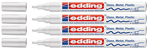 Edding 751 Lackmarker M Spitze (4er Pack, weiß)