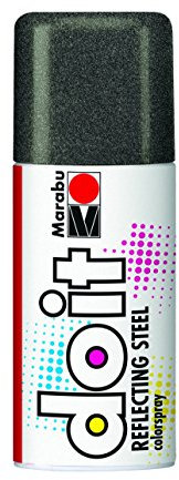 Marabu 21077006575 - Do it Reflecting Steel, reflex schwarz, Colorspray auf Acrylbasis für funkelnde Metalleffekte, sehr schnell trocknend, sehr gute Deckkraft, wetterfest, 150 ml Sprühdose