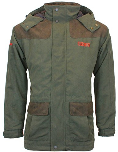Game Technical Apparel Mens HB220 Aston Pro Waterproof Hunting Jacket with Taped Seams - Olive Green (XL)