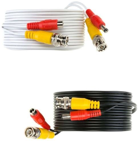 Cables Direct Online 30M Black Premade BNC Video Power Cable/Wire for Security Camera, CCTV, DVR, Surveillance System, Plug & Play