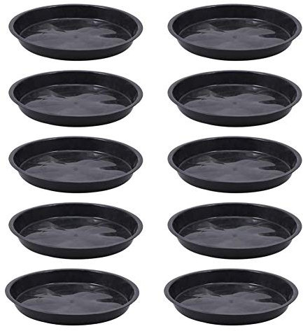 Verliked 10pcs Plantes Soucoupes En Plastique Pot De Fleurs Soucoupe Pot De Plantes Pour Plantes De Jardin D'intérieur Et D'extérieur Le noir 11,5 cm x 11,5 cm x 1,6 cm
