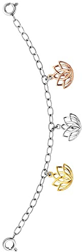 Julie Julsen Damen Uhrenkette Charming Collection, Sterling-Silber 925, Edelstahl, 10 cm