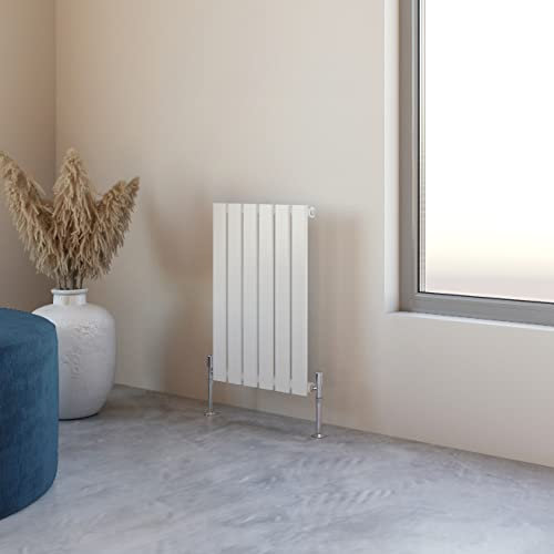 Flat Panel Radiator 600x408mm Horizontal Design Single Tall Upright White Central Heating Rad