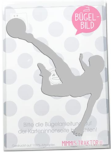 Bügelbild Reflektor Fußballer Kicker Torschuss 13 cm SILBER reflektierend Aufbügler Applikationen Bügelsticker für Stoffe Textilien Kinder zum Aufbügeln Flicken