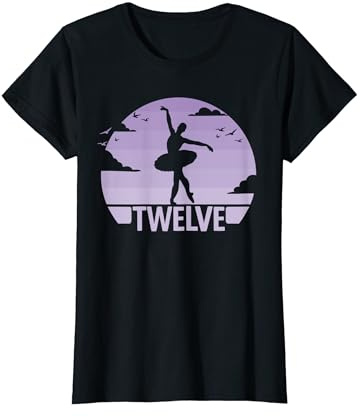 12. Geburtstag Englisch Ballett Tänzerin 12 Jahre Mädchen T-Shirt