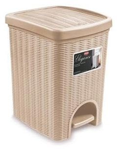 Stefanplast Mülleimer Elegance Cashmere 20 Liter 31 x 27,5 x 39 cm