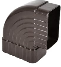 Coude de descente de gouttière rectangulaire à 90°, adaptateur de coude en alliage d'aluminium pour descente de gouttière, connecteur à 90 degrés pour extension de tuyau de pluie, connexion de